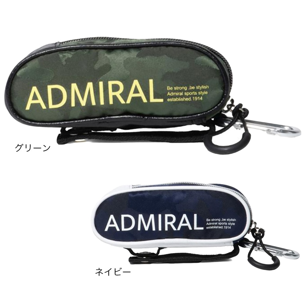 アドミラル ゴルフ（Admiral GOLF）（メンズ、レディース）ゴルフ ボールポーチ ボールケース 3球用 ジャガード ADMG4AE4-GRN