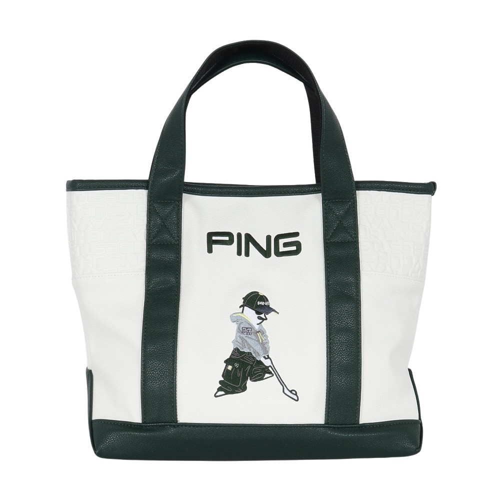 ピン（PING）（メンズ）ゴルフ 限定モデル Mr.PING ストリートカジュアル ラウンドトートバッグ GB-N2508 WH/GR 38252