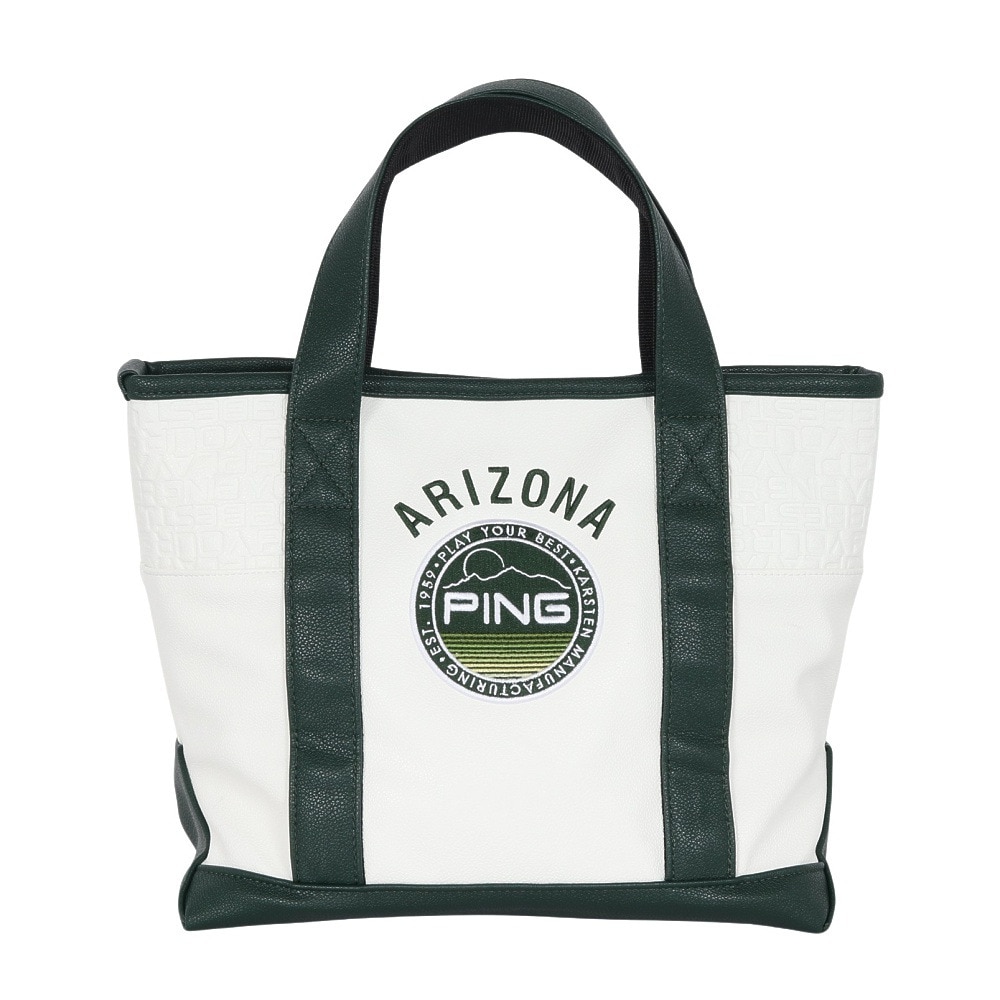 ピン（PING）（メンズ）ゴルフ 限定モデル Mr.PING ストリートカジュアル ラウンドトートバッグ GB-N2508 WH/GR 38252