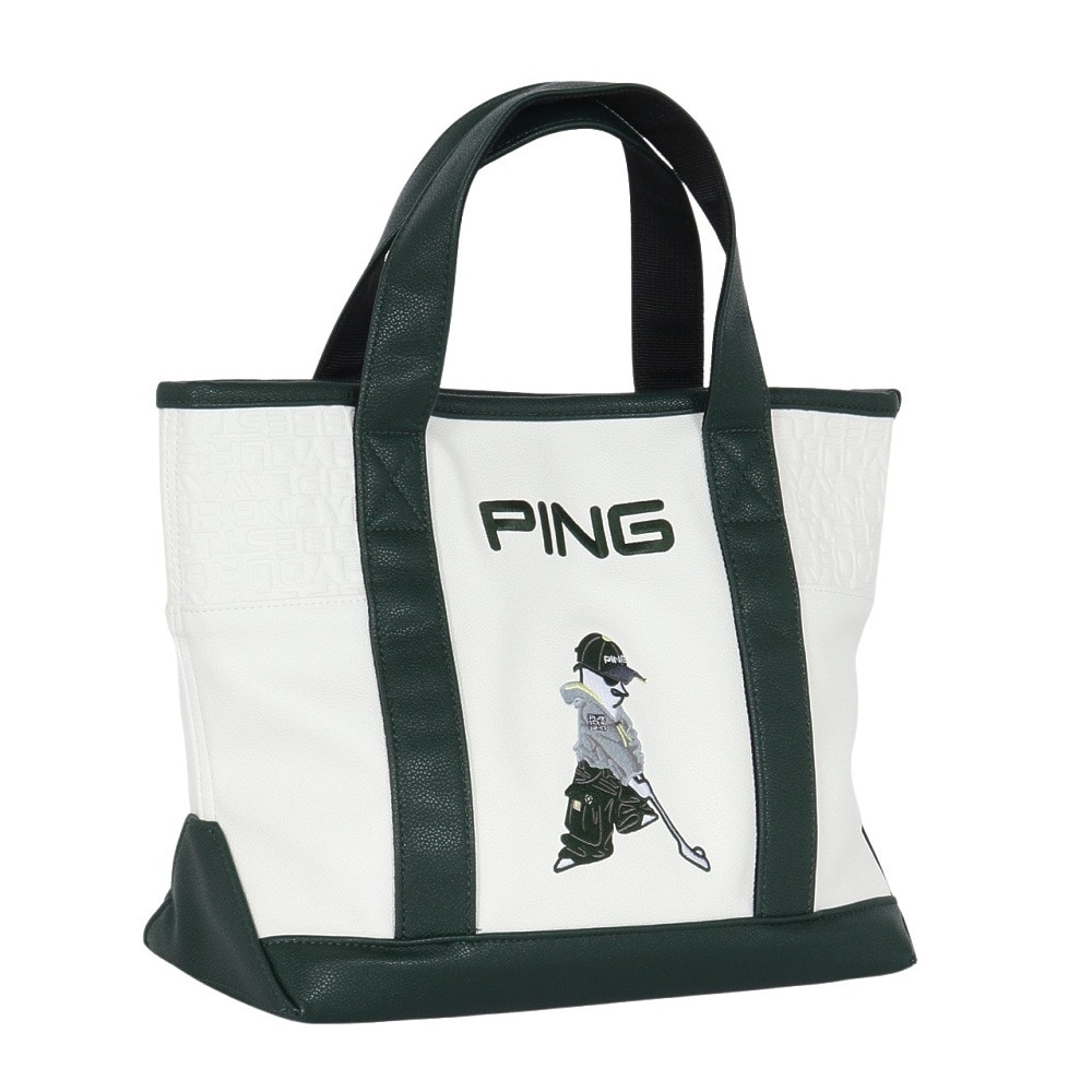 ピン（PING）（メンズ）ゴルフ 限定モデル Mr.PING ストリートカジュアル ラウンドトートバッグ GB-N2508 WH/GR 38252