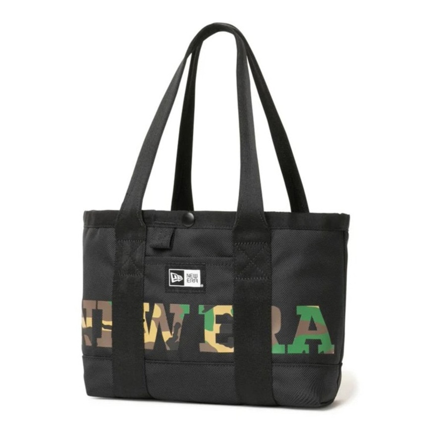 ニューエラ（NEW ERA）（メンズ、レディース）ゴルフ トートバッグミニ 6L ワードマークロゴ ブラック×ウッドランドカモ 14518204