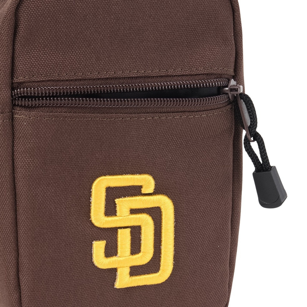 エムエルビー（MLB）（メンズ、レディース、キッズ）ゴルフ MLBミニショルダーバッグ サンディエゴ・パドレス SD-SD120/BROWN
