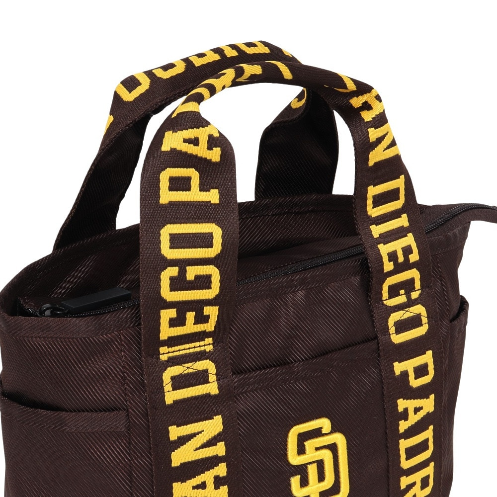 エムエルビー（MLB）（メンズ、レディース）ゴルフ MLBミニトートバッグ サンディエゴ・パドレス SD-TTBM03/BROWN