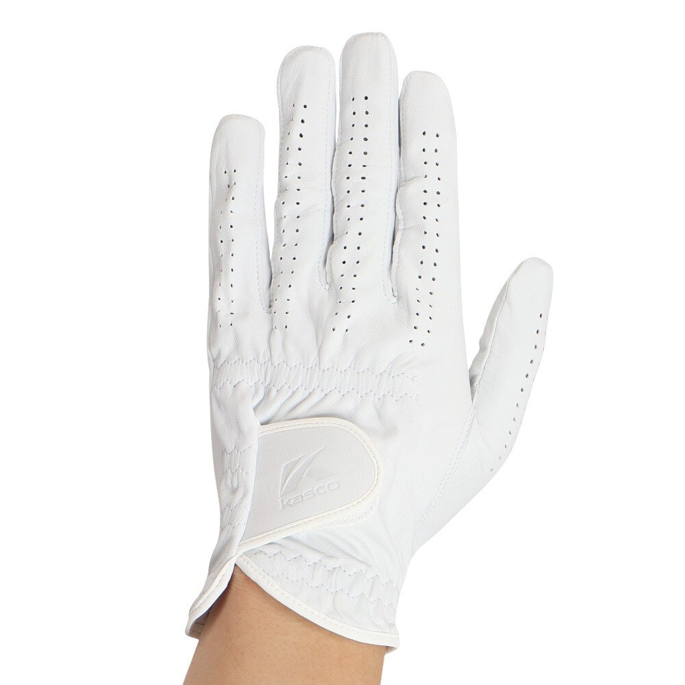 キャスコ（KASCO）（メンズ）【左手用皮革】ゴルフグローブ シルキーフィット レギュラー GF-17251 WT