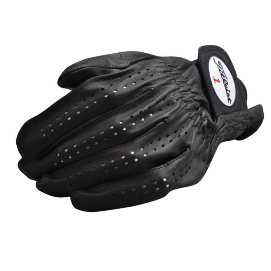 タイトリスト（TITLEIST）（メンズ）ゴルフ 左手用 皮革 ゴルフ TG77プロフェッショナル メンズゴルフグローブ ブラック TG77