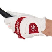 セブゴルフ（SEV GOLF）（メンズ）【左手用合皮】ゴルフ グローブ (メンズゴルフグローブ) SEVG-008 WHITE/RED