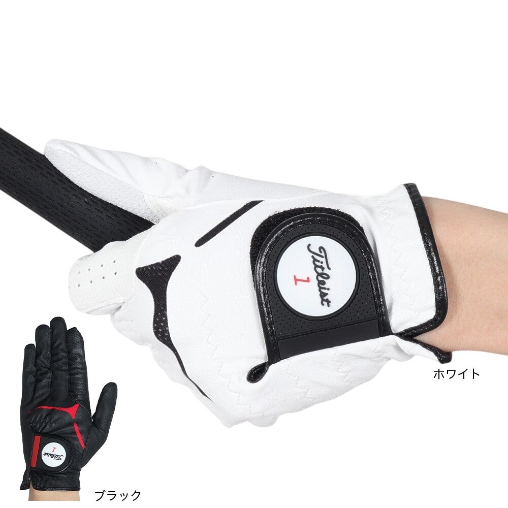 タイトリスト（TITLEIST）（メンズ）ゴルフ 【左手用合皮】スーパーグリップゴルフグローブ TG39BK