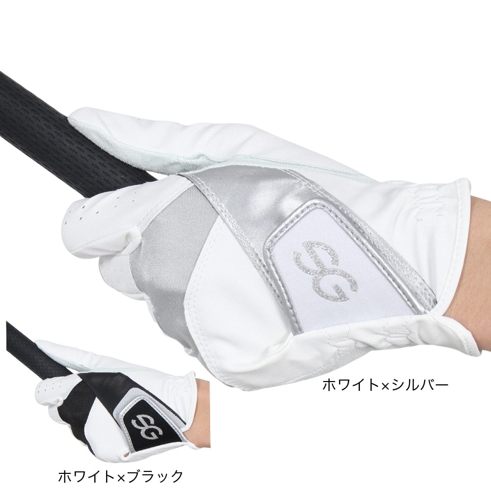 セブゴルフ（SEV GOLF）（メンズ）ゴルフ 左手用 ゴルフグローブ SEVG-009 WH/SL