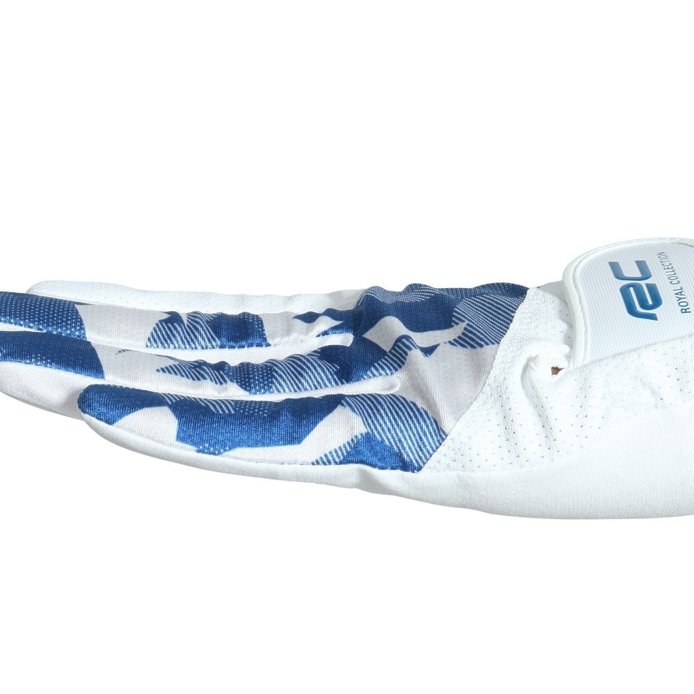 ロイヤルコレクション（ROYALCOLLECTION）（メンズ）ゴルフグローブ 左手用 夏 接触冷感 吸汗速乾 HIGH GRIP&COLD RCG-2204 WH×BU