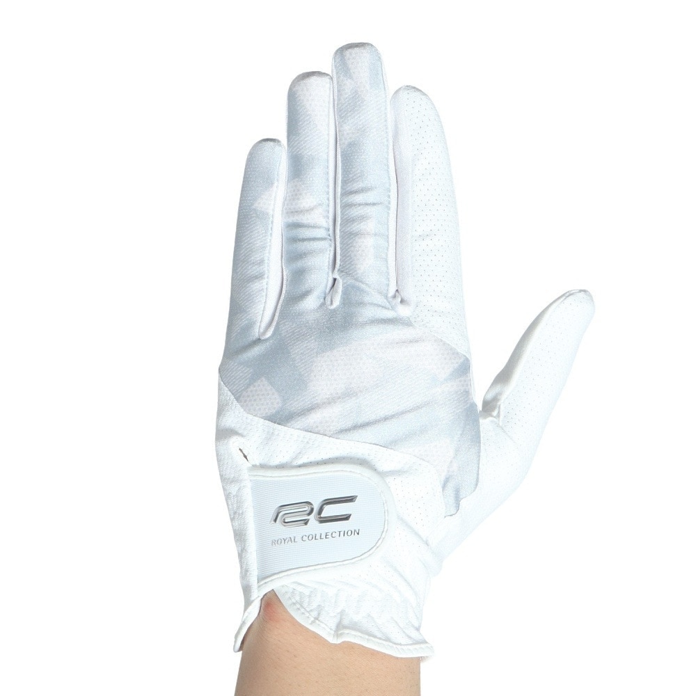 ロイヤルコレクション（ROYALCOLLECTION）（メンズ）ゴルフグローブ 左手用 夏 接触冷感 吸汗速乾 HIGH GRIP&COLD RCG-2204 WHXGY