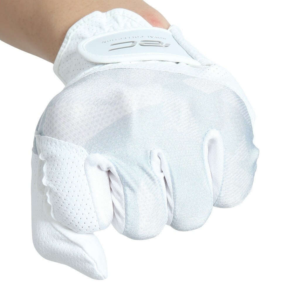 ロイヤルコレクション（ROYALCOLLECTION）（メンズ）ゴルフグローブ 左手用 夏 接触冷感 吸汗速乾 HIGH GRIP&COLD RCG-2204 WHXGY