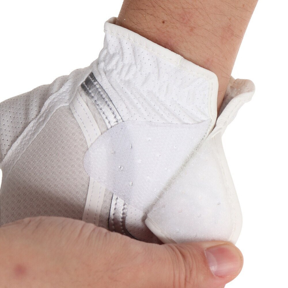 キャスコ（KASCO）（メンズ）ゴルフグローブ 左手用 夏 接触冷感 UVカット 吸汗 速乾 合成皮革 ウェザーフリー クール WFCF-2216 WH/BL