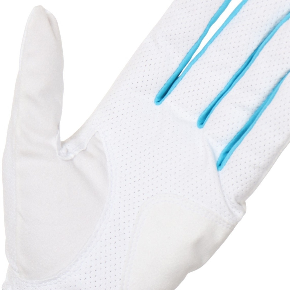 キャスコ（KASCO）（メンズ）ゴルフグローブ 左手用 夏 接触冷感 UVカット 吸汗 速乾 合成皮革 ウェザーフリー クール WFCF-2216 WH/BL