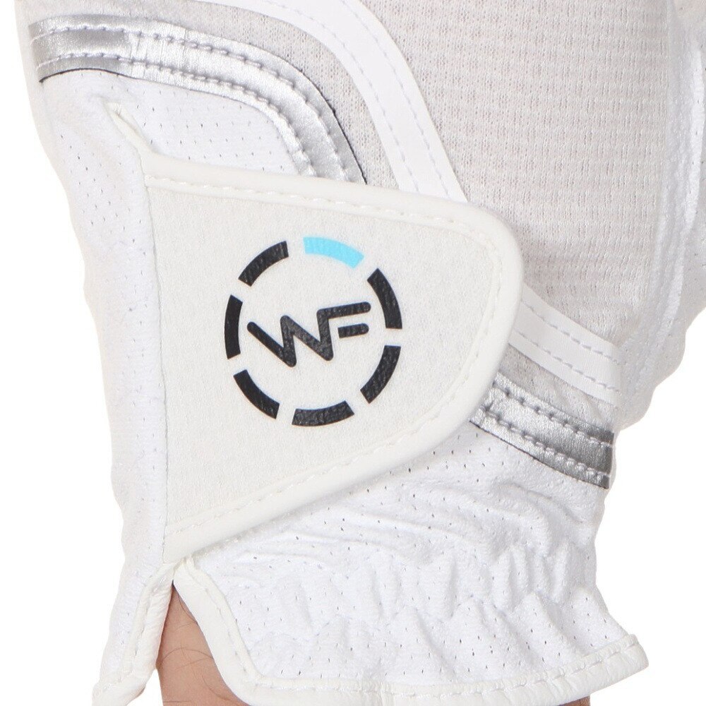 キャスコ（KASCO）（メンズ）ゴルフグローブ 左手用 夏 接触冷感 UVカット 吸汗 速乾 合成皮革 ウェザーフリー クール WFCF-2216 WH/BL