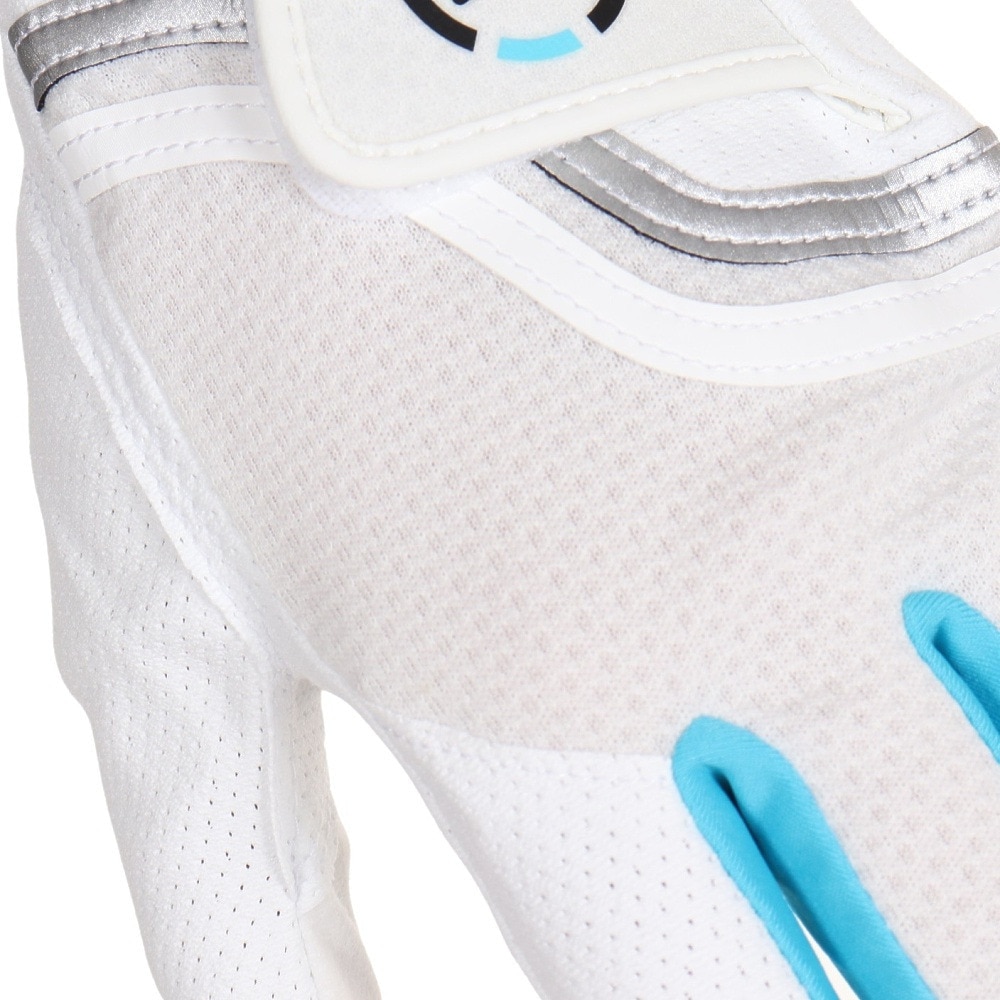 キャスコ（KASCO）（メンズ）ゴルフグローブ 左手用 夏 接触冷感 UVカット 吸汗 速乾 合成皮革 ウェザーフリー クール WFCF-2216 WH/BL