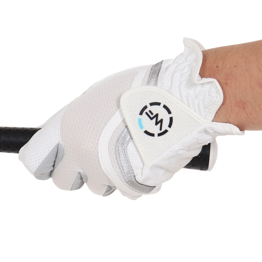 キャスコ（KASCO）（メンズ）ゴルフグローブ 左手用 夏 接触冷感 UVカット 吸汗 速乾 合成皮革 ウェザーフリー クール WFCF-2216 WH/GY
