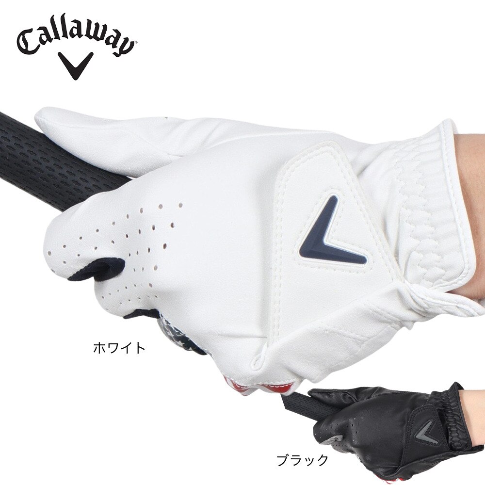 キャロウェイ（CALLAWAY）（メンズ）ゴルフ 左手用 シェブ グローブ JM BK
