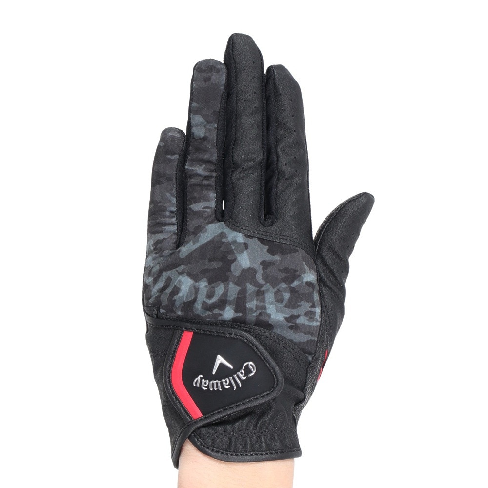 キャロウェイ（CALLAWAY）（メンズ）ゴルフ 左手用 グラフィックグローブ JM BK