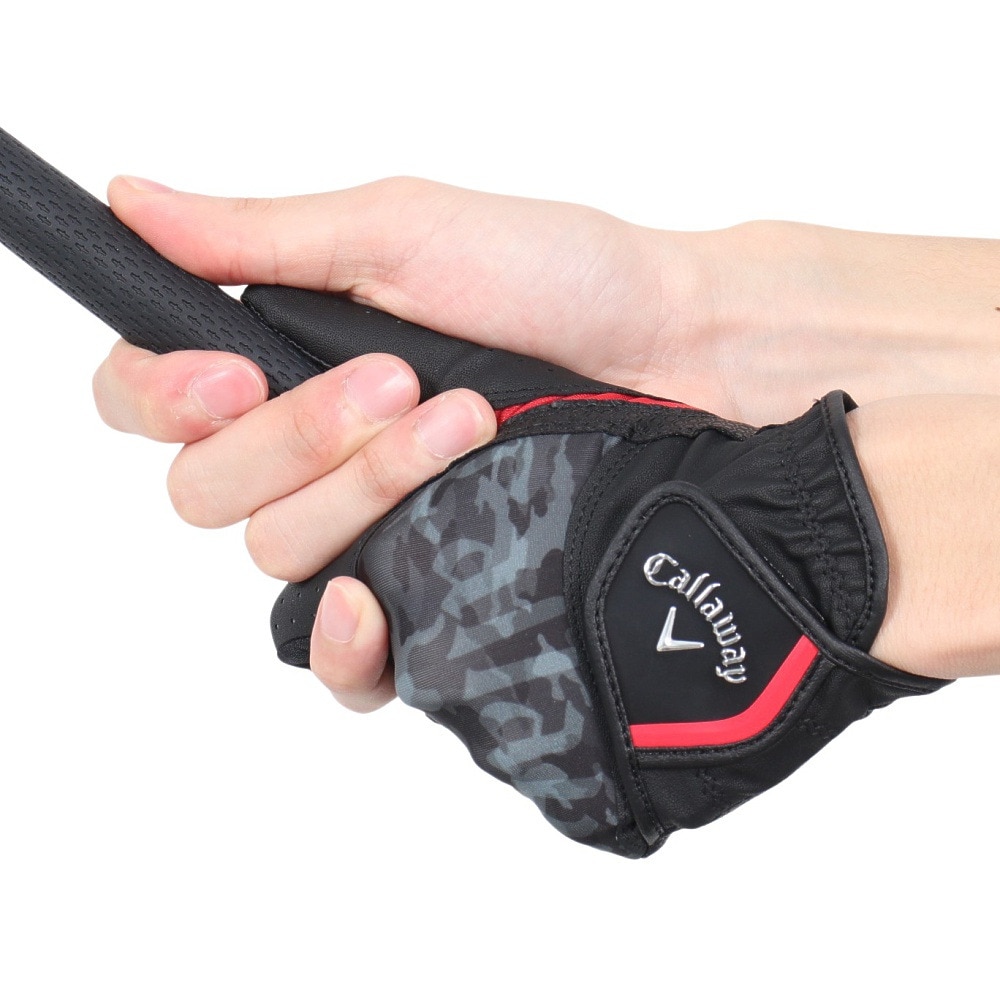 キャロウェイ（CALLAWAY）（メンズ）ゴルフ 左手用 グラフィックグローブ JM BK