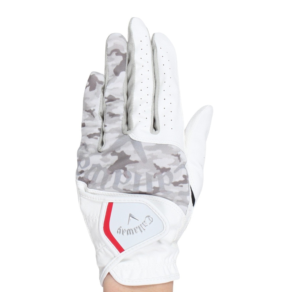 キャロウェイ（CALLAWAY）（メンズ）ゴルフ 左手用 グラフィックグローブ JM WH/GY