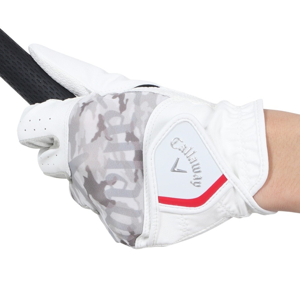 キャロウェイ（CALLAWAY）（メンズ）ゴルフ 左手用 グラフィックグローブ JM WH/GY