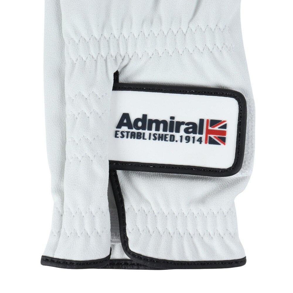 アドミラル ゴルフ（Admiral GOLF）（メンズ）ゴルフ手袋 左手用 グローブ ADMG4AG-ホワイト