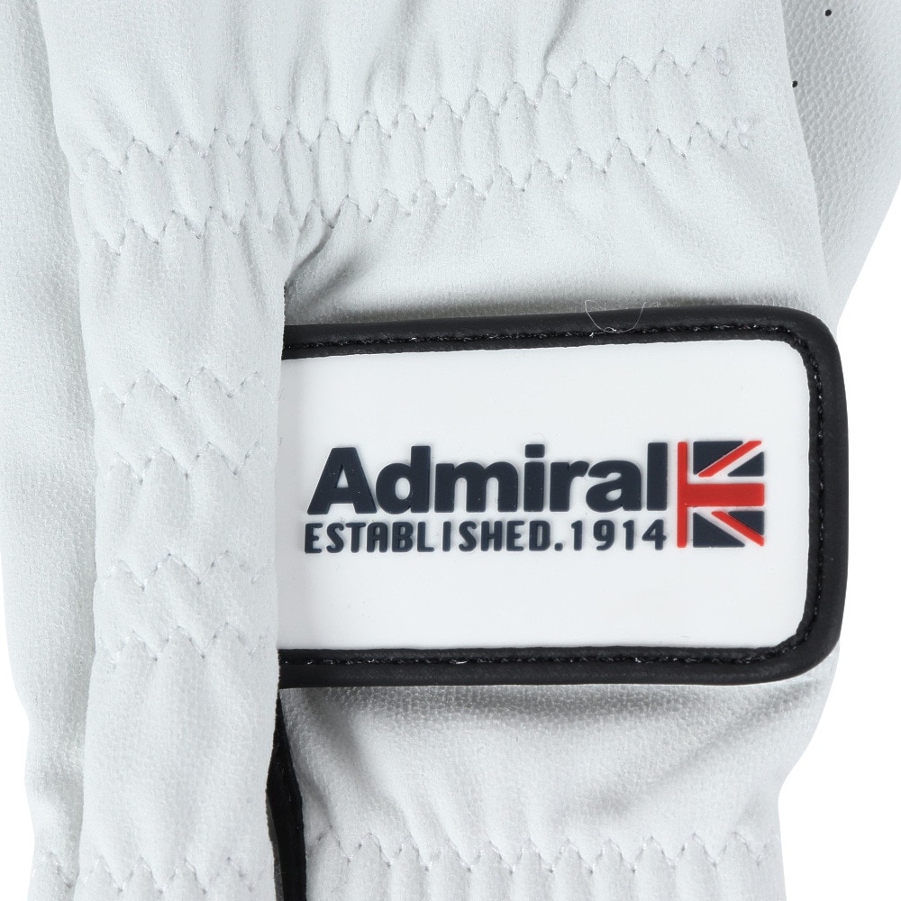 アドミラル ゴルフ（Admiral GOLF）（メンズ）ゴルフ手袋 左手用 グローブ ADMG4AG-ホワイト