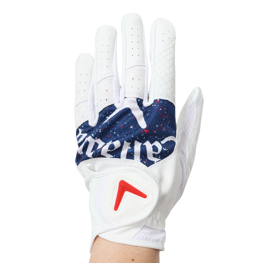 キャロウェイ（CALLAWAY）（メンズ）左手用 ゴルフ グラフィック グローブ 5325048 WHTBLU