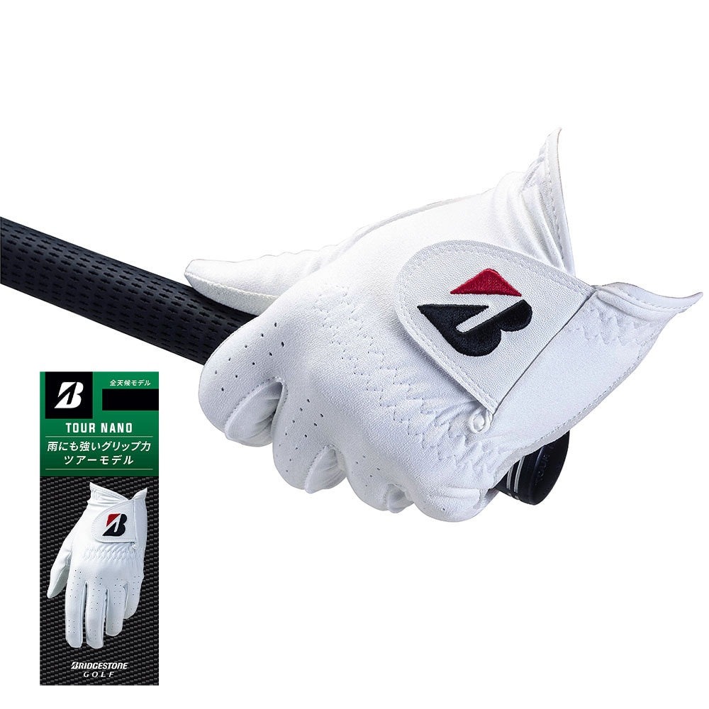 ブリヂストンゴルフ（BRIDGESTONE GOLF）（メンズ）左手用 ゴルフグローブ TOUR NANO GL2509WH