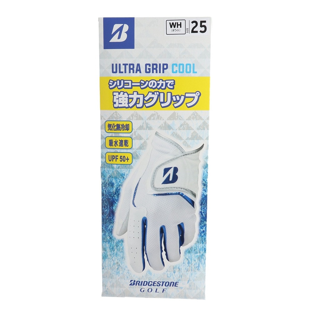 ブリヂストンゴルフ（BRIDGESTONE GOLF）（メンズ）ゴルフグローブ 左手用 ULTRA GRIP COOL GL25S1WH