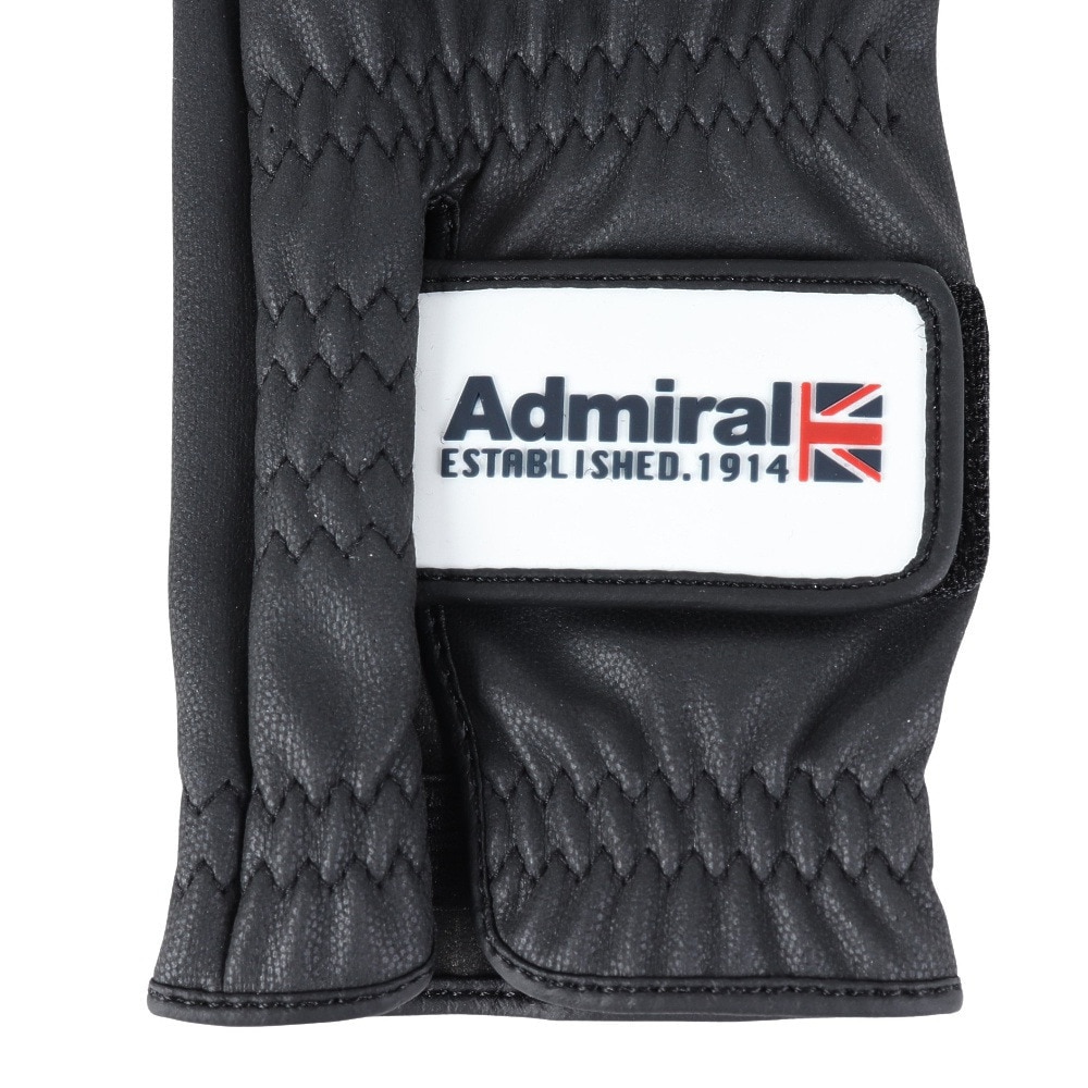 アドミラル ゴルフ（Admiral GOLF）（メンズ）【5枚セット】ゴルフ手袋 左手用 グローブ ADMG4AG-ブラック