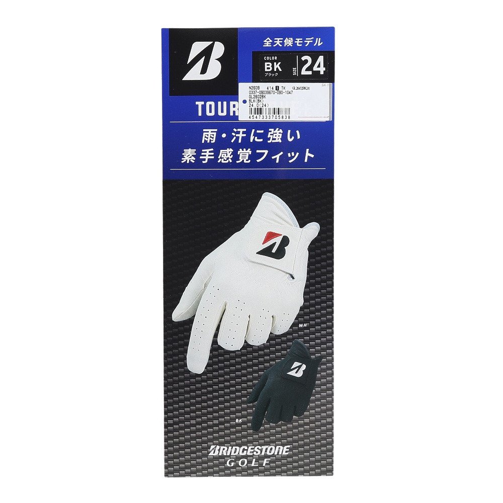 ブリヂストンゴルフ（BRIDGESTONE GOLF）（メンズ）左手用 ゴルフグローブ TOUR GLOVE 2026 GL2602BK