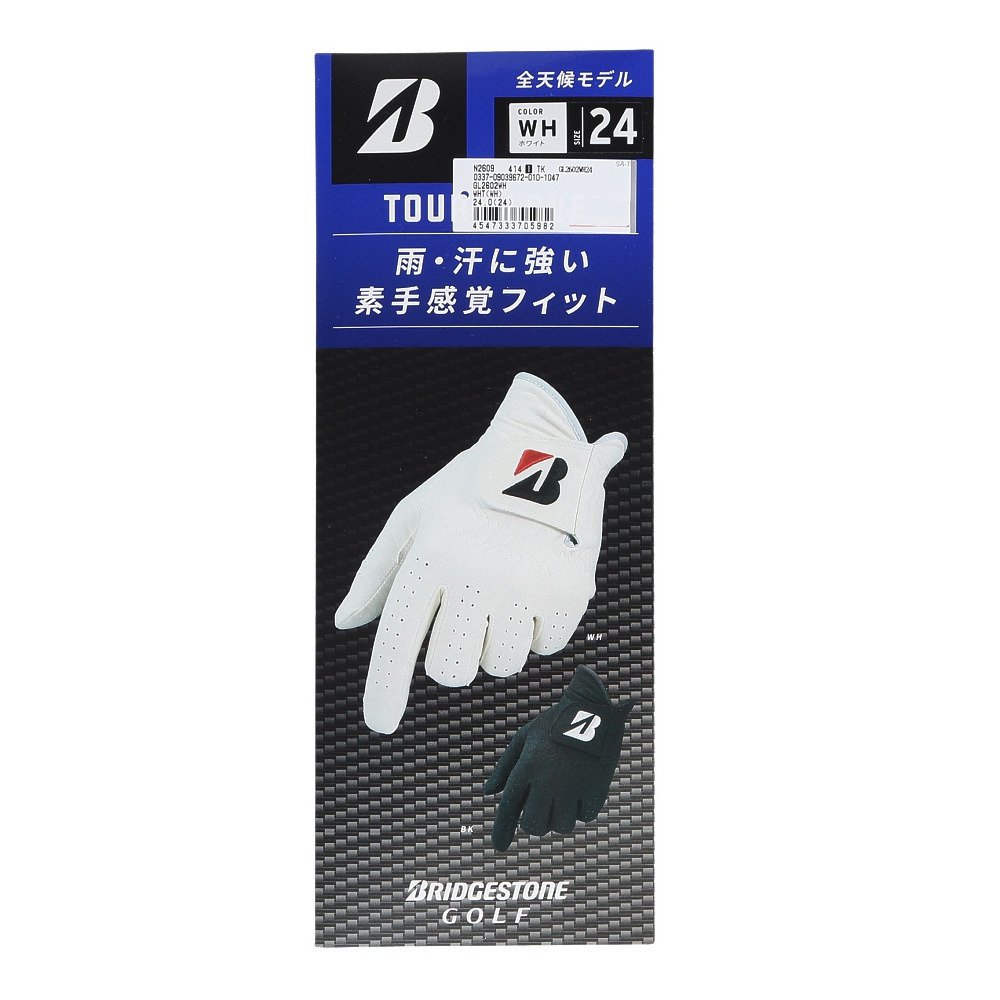 ブリヂストンゴルフ（BRIDGESTONE GOLF）（メンズ）左手用 ゴルフグローブ TOUR GLOVE 2026 GL2602WH