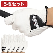 (メンズ)【5枚セット】ゴルフ 左手用 VS-TOUR グローブ GP-2001 WHT