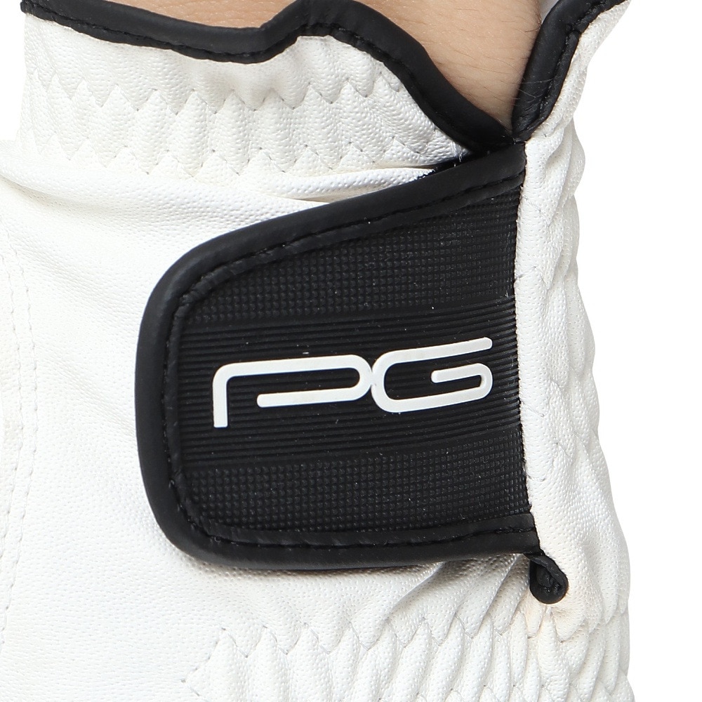 PG（メンズ）ゴルフ 【左手用合皮】ゴルフ グローブ PG合成皮革 グローブ PGLS7T1404 WHT