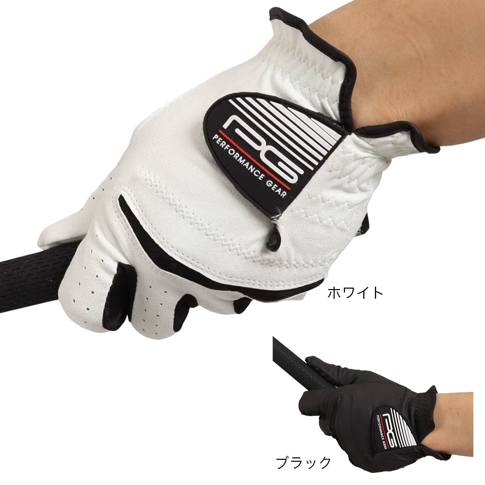 パフォーマンスギア（PG）（メンズ）ゴルフ 左手用 合成皮革グローブ PGNG9T1403.WHT