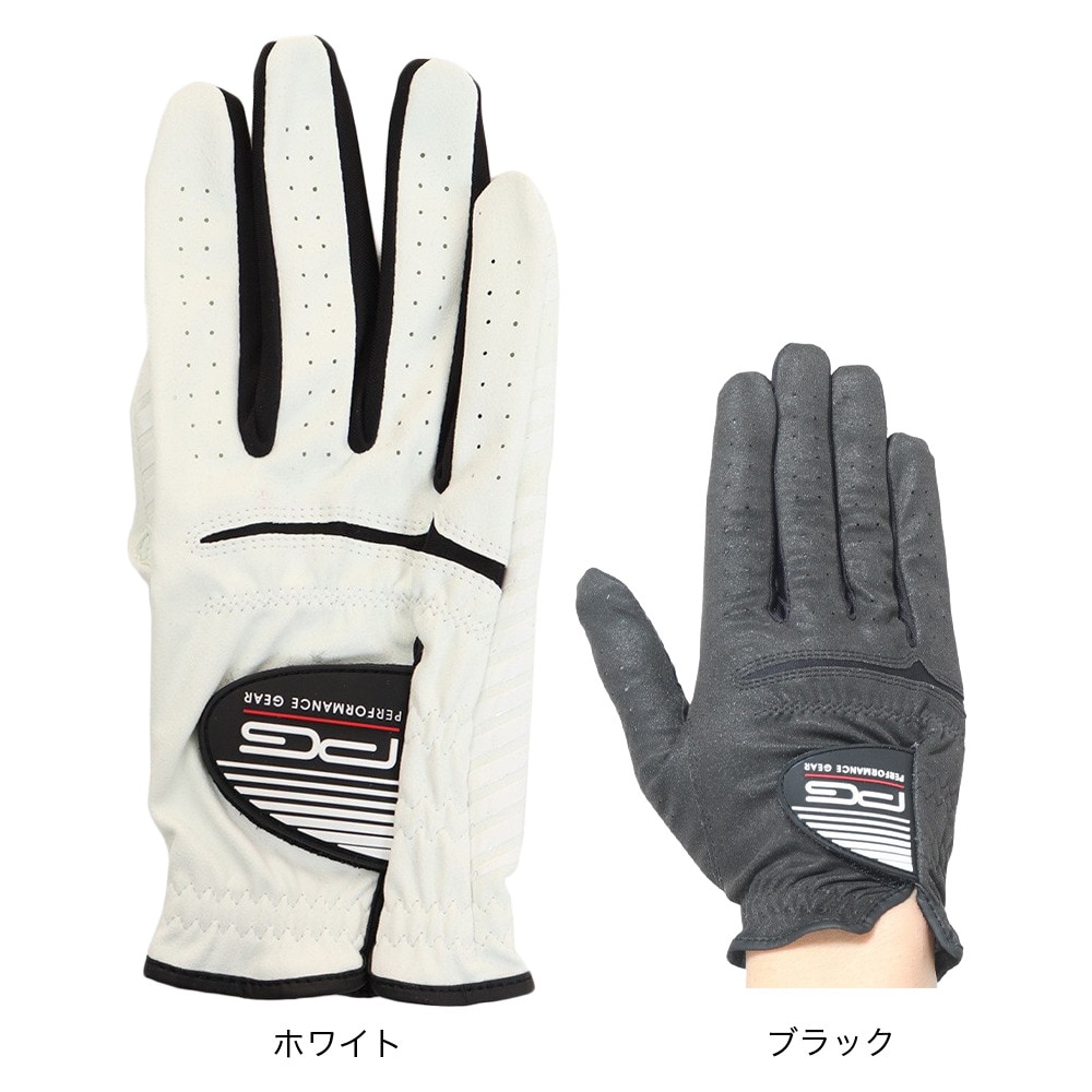パフォーマンスギア（PG）（メンズ）ゴルフ 【右手用人工】ゴルフ グローブ 人工皮革グローブ R PGNG9T1404 WHT