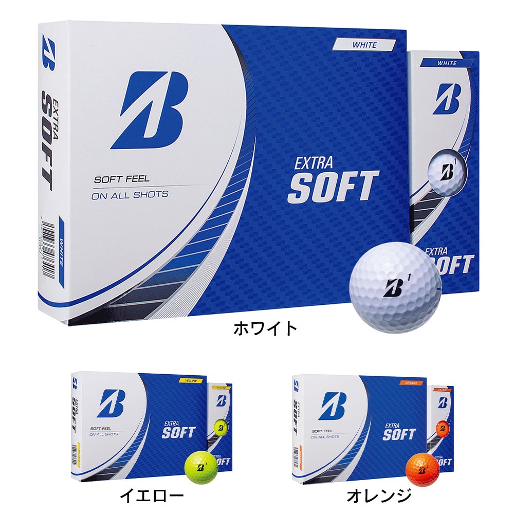 ブリヂストンゴルフ（BRIDGESTONE GOLF）（メンズ、レディース、キッズ）ゴルフボール EXTRA SOFT XCWXJ 12P ダース(12個入り)