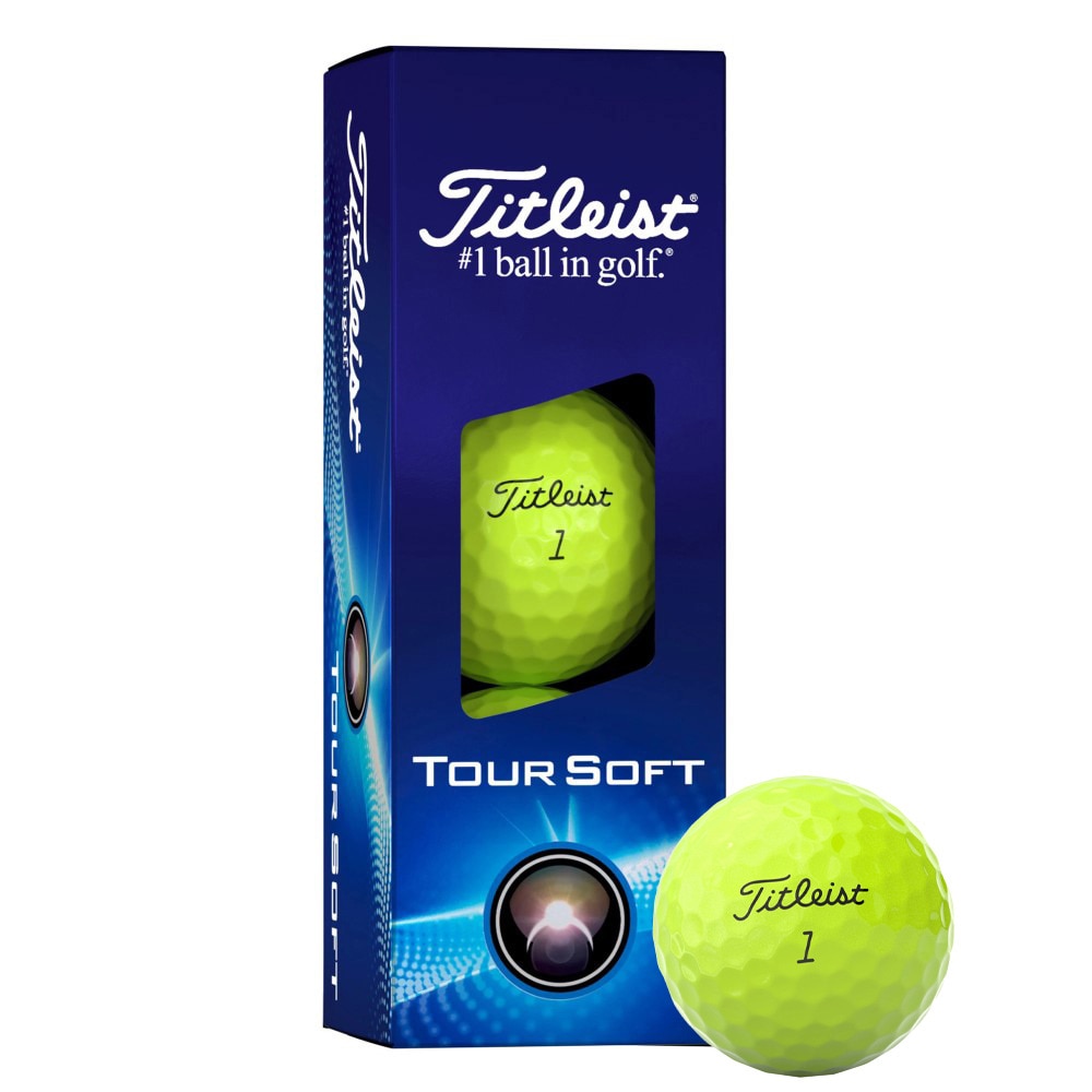 タイトリスト（TITLEIST）（メンズ）ゴルフボール 24 TOUR SOFT YELLOW 3P T4114S-3PJ スリーブ(3個入り)