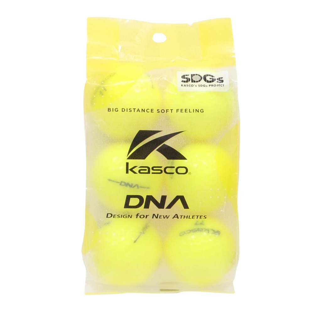キャスコ（KASCO）（メンズ）ゴルフボール DNA ECOパック イエロー 6個入り