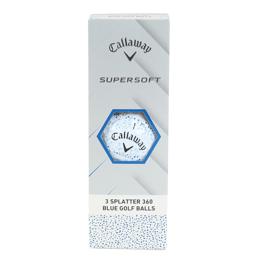 キャロウェイ（CALLAWAY）（メンズ、レディース、キッズ）ゴルフボール SUPERSFT 25 BLU SPLATTER 3B スリーブ(3個入り)