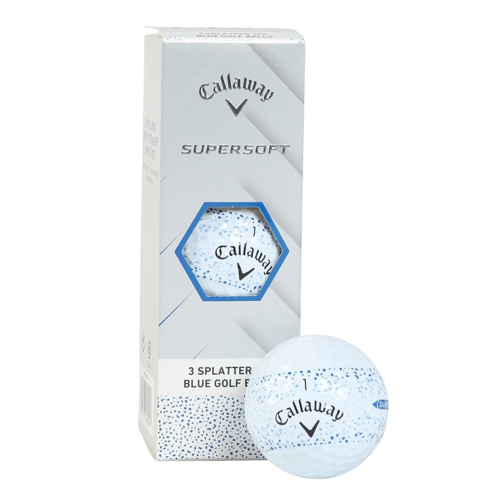 キャロウェイ（CALLAWAY）（メンズ、レディース、キッズ）ゴルフボール SUPERSFT 25 BLU SPLATTER 3B スリーブ(3個入り)