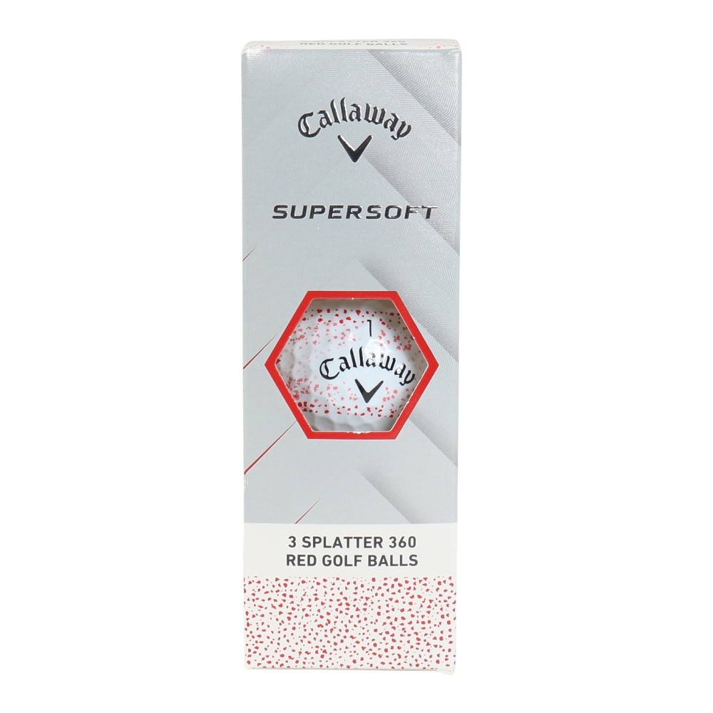 キャロウェイ（CALLAWAY）（メンズ、レディース、キッズ）ゴルフボール SUPERSFT 25 RED SPLATTER 3B スリーブ(3個入り)