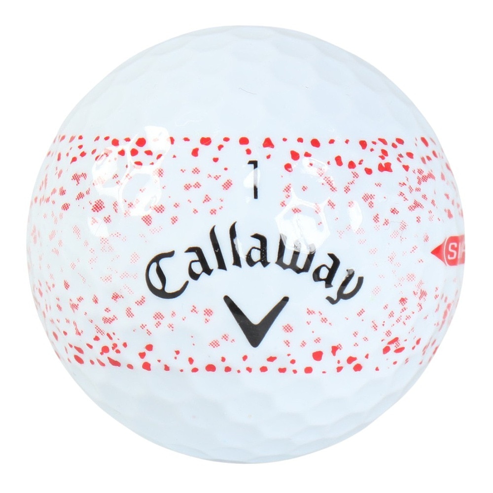 キャロウェイ（CALLAWAY）（メンズ、レディース、キッズ）ゴルフボール SUPERSFT 25 RED SPLATTER 3B スリーブ(3個入り)