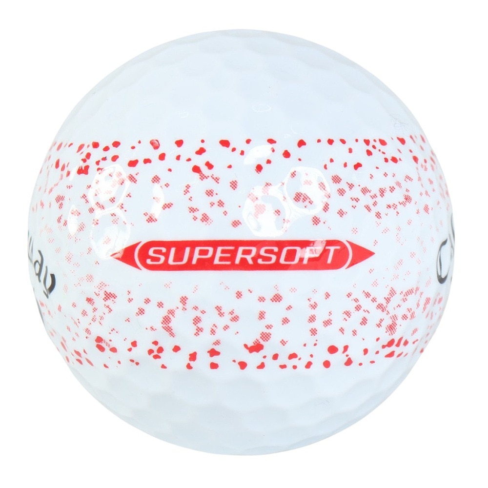 キャロウェイ（CALLAWAY）（メンズ、レディース、キッズ）ゴルフボール SUPERSFT 25 RED SPLATTER 3B スリーブ(3個入り)
