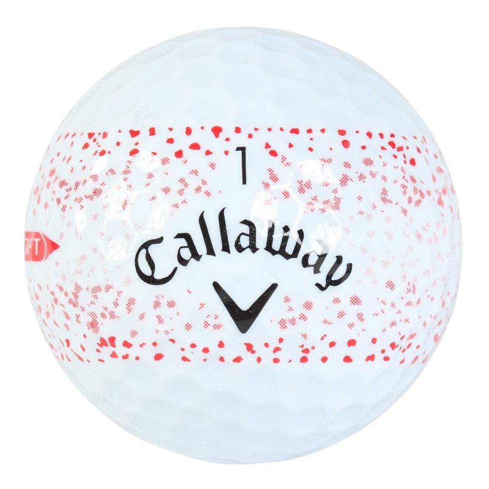 キャロウェイ（CALLAWAY）（メンズ、レディース、キッズ）ゴルフボール SUPERSFT 25 RED SPLATTER 3B スリーブ(3個入り)