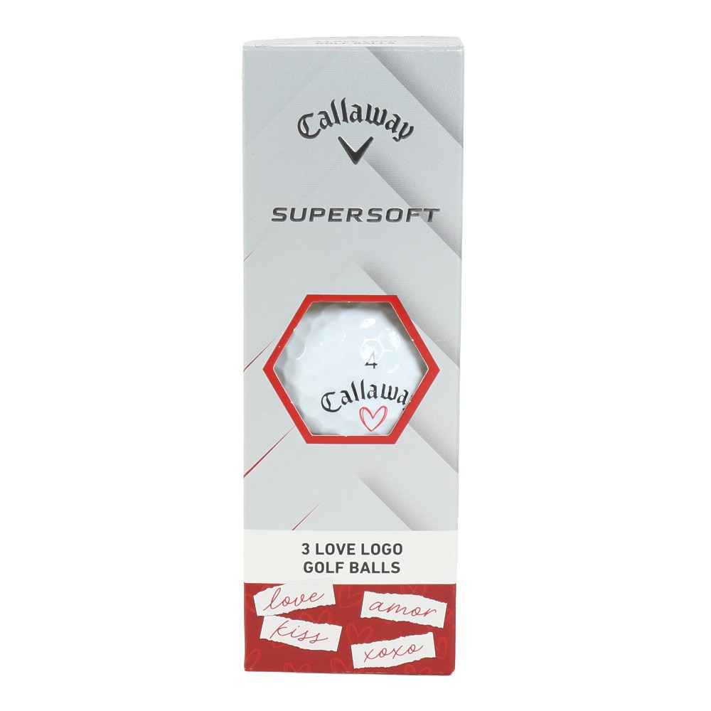 キャロウェイ（CALLAWAY）（メンズ、レディース、キッズ）ゴルフボール SUPERSOFT 25 LOVE 3B PK スリーブ(3個入り)
