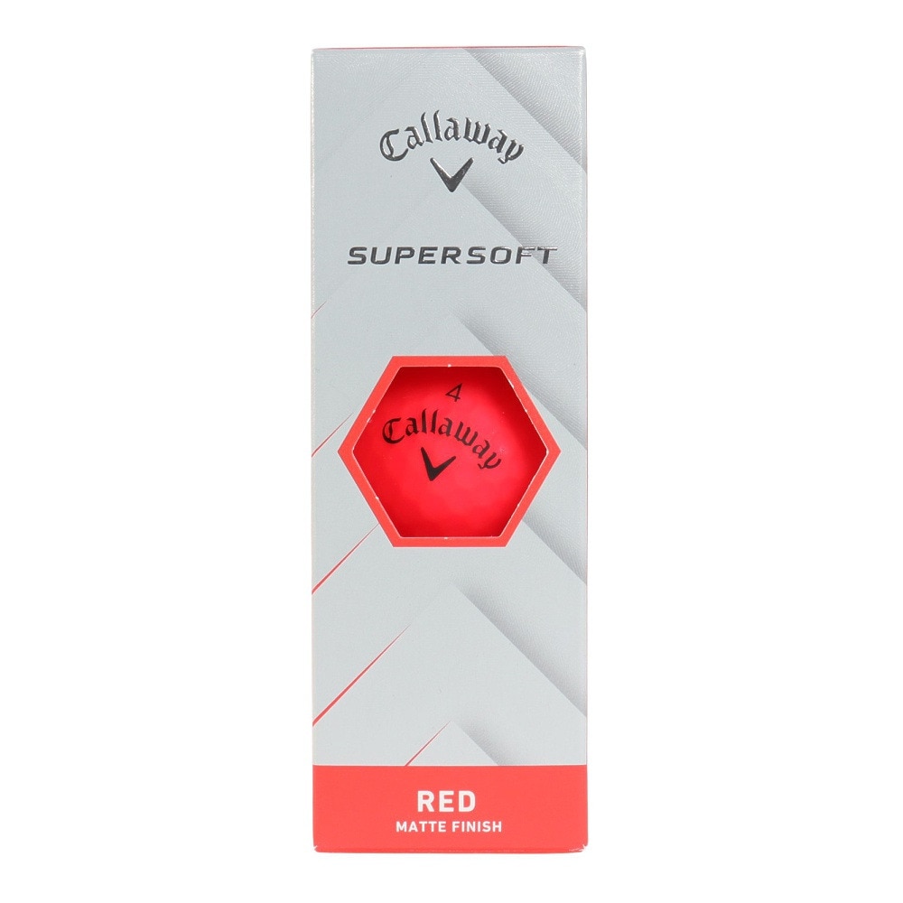キャロウェイ（CALLAWAY）（メンズ、レディース、キッズ）ゴルフボール SUPERSOFT RED 25 3B スリーブ(3個入り)