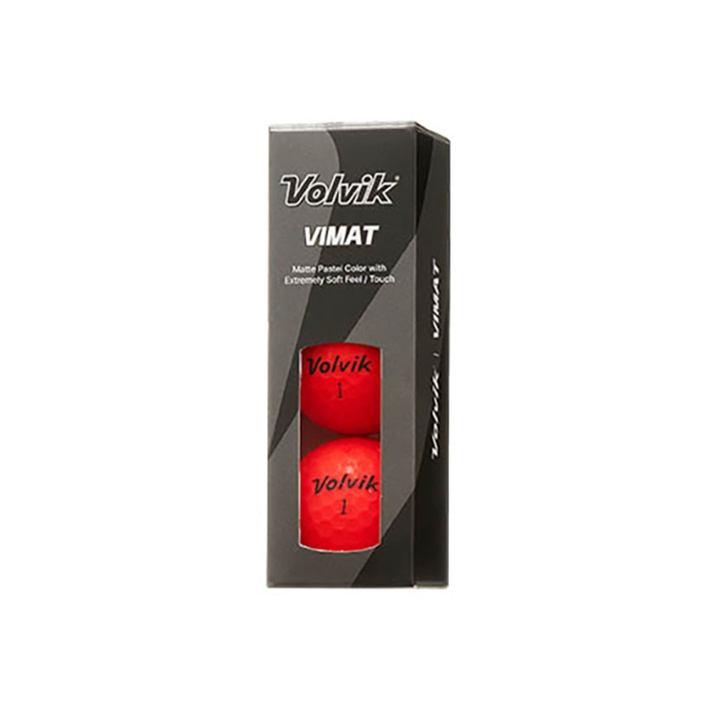 ボルビック（Volvik）（メンズ）ゴルフボール VV5PNA0 VMAT RED スリーブ(3個入り)