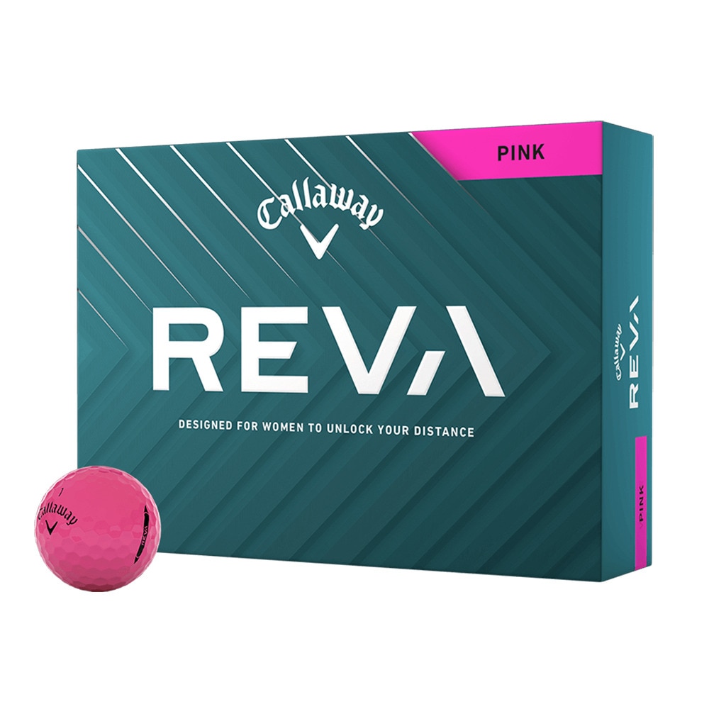 キャロウェイ（CALLAWAY）（レディース）ゴルフボール REVA ボール PNK 25 3B ダース(12個入り)